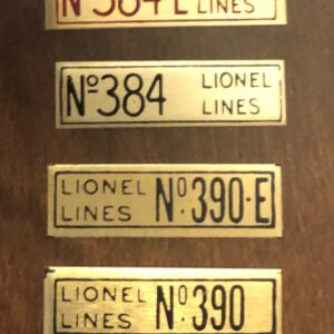 384 390 Loco Plates