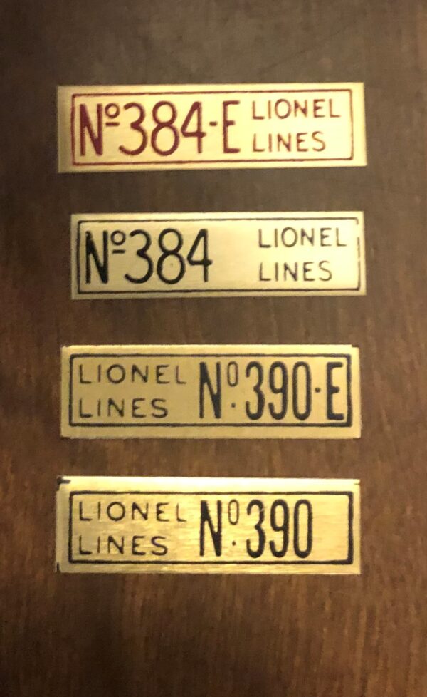 384 390 Loco Plates