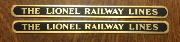 Lionel 385T Tender Name Plates Brass