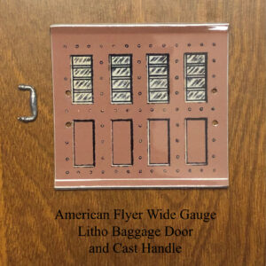 American Flyer Wide Gauge Litho Baggage Door with Cast Handle Brown