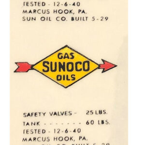 Lionel OO 0075 Sunoco Tank Car Lettering