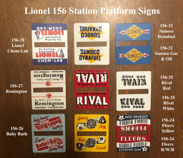 Lionel 156 Station Platform Sign Chem Lab