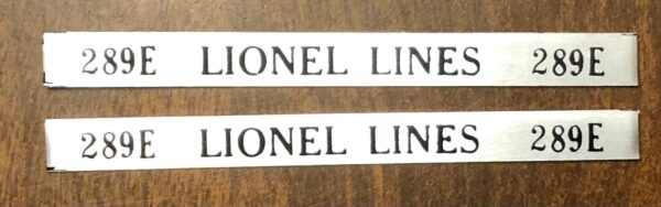 Lionel 289E Locomotive Side Plates