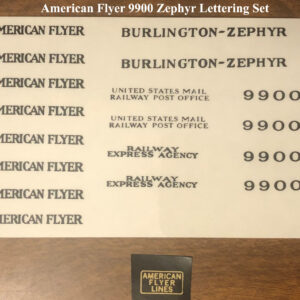 American Flyer 9900 Zephyr Lettering Set