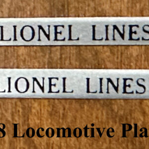 Lionel 1588 Locomotive Plate Set