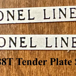 Lionel 1588T Tender Plate Set