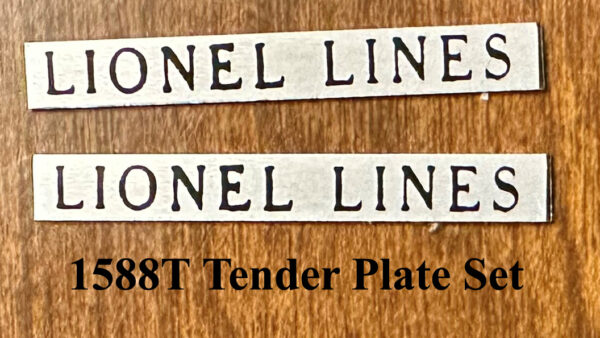 Lionel 1588T Tender Plate Set