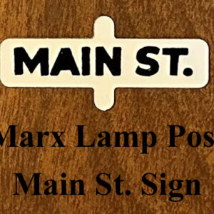 Marx Main St. Sign For 429 Street Lamp