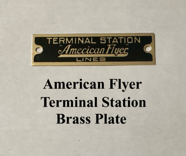 American Flyer Terminal Station Plate